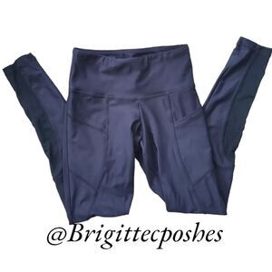 FLYWHEEL Black Mesh with 2 Front Pockets Leggings